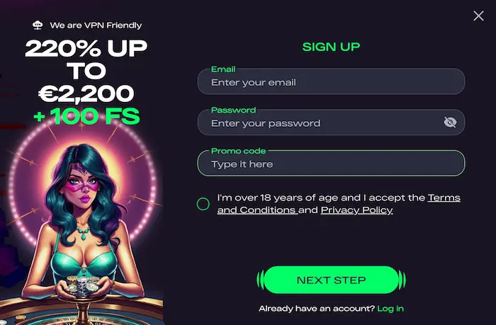 GlitchSpin login info reg